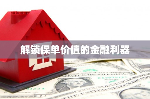 肇源解锁保单价值的金融利器