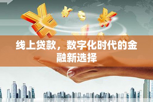 肇源线上贷款，数字化时代的金融新选择