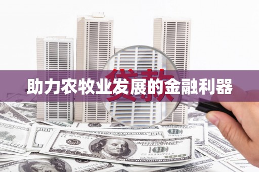 肇源助力农牧业发展的金融利器